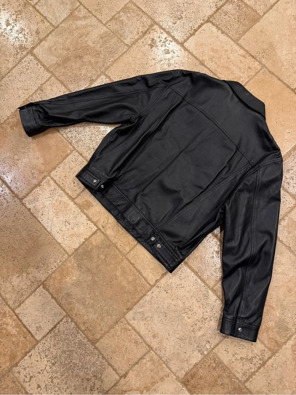 Celine x Hedi SS23 Runway Bauhaus Leather Trucker Jacket